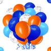 Outros suprimentos de festa de evento 108pcs Balões de confete de látex azul branco Balões de bola de garava de graduação Garland Kit Decorações de aniversário do chá de bebê 230821