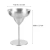 Mugs Cups Gobletsgoblet Cocktail Metal Stainless Steel Cup Martini Champagne Glasses Party Drinks Bardrinking Unbreakable Redjuice