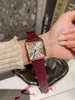 AAA Fashion Designer Women's Watch Quartz Movement 316 Stainless Steel Case Small Red Belt 3flk