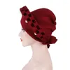 Boinas 2121 Algodão espacial Big Braid Tam-o'-shanter Saco de moda feminina Cap Turbans de estilo nacional europeu e americano