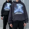 Men s hoodies tröjor retro ufo bortförande rolig överdimensionerad hoodie utlänningar cryptozoology pullover tryck tröja kläder y2k 230822