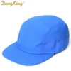 Dongking New 5 Panels Classic Baseball Cap Short Brim Baseball Cap Taslon Splash Proof Fabric Quick Dry Hat Flat Bill Big Size LJ2269K