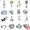 925 Silver Charm Beads Dangle Camera Wine Glass Sunflower Family Tree Bead For pandora charms sterling silver beads
