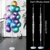 Andra evenemangsfestleveranser 2Sets 19 Tubes Balloon Holder Balloons Stand Column Confetti Kids Birthday Baby Shower Wedding Decoration 230821