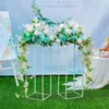 Alto supporto per fiore decorativo per centrotavola di nozze bianche, supporto per fiori bianchi puro per il matrimonio