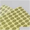 Gift Wrap 2700Pcs/Lot Gold/Clear 9X1M Oval Paper Warranty Label Qc Adhesive Sticker Custom Passed Stickersgift Drop Delivery Home Ga Otsua