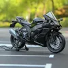 다이 캐스트 모델 1 12 닌자 ZX 10R 합금 오토바이 금속 장난감 크로스 컨트리 레이스 컬렉션 어린이 선물 230821