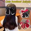 Accessoires cheveux 1PC mignon arc printemps épingles à cheveux pour filles doux laine ruban Clips enfants français Barrette coréen chapeaux enfant