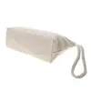 収納バッグ高品質の空白キャンバスジッパーポーチコットンコスメティックメイクアップ携帯電話バッグ