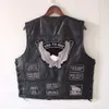 Giubbotti da uomo giubbotti da uomo in pelle da uomo a petto singolo a petto 42 patch di moda ricamato a maniche gilet punk per uomini 230822