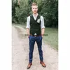 Men's Vests Herringbone Suit Vest V Neck Single Breasted Slim Fit Wedding Party Sleeveless Jacket Punk Style Jackets Steampunk Cycling