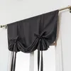 Curtain Solid Color 1 Piece Blackout Short Window Treatment Drape Door For Living Room Bedroom