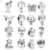925 Silver Charm Beads Dangle Grandmother amp Grandfather Girl Series Bead For pandora charms sterling silver beads