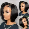 Short Bob Lace Front Straight Wig 13x1 T Part Pixie Bob Lace Human Hair Wigs for Women Pre Plucked Brazilian Remy Lace Front Wig