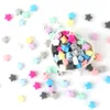 Zęby Zabawki Zachowaj wzrost 10pcs Baby Silikonowe koraliki Kolorowa gwiazda BPA Free Pielęgniarstwo żucie ząbkowania Tapifier Zasiłek DIY 230822