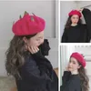 Beralar Sonbahar ve Kış El Yapımı Meyve Pitaya Bere Kabak Şapkası Sevimli Yumuşak Kız Küçük Yaprak Ressam Yün 230821