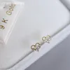 Ear Cuff Solid 9K Gold Dainty Heart Stud Earrings 9K Women SMEEXKE Minimalist Elegant Wedding Tarnish Resistan Fine 230822