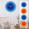 Wandklokken gemakkelijk te lezen klok modern eenvoudig 12 batterij bewerkt met gehard glas stil Quartz Movement Home Decor