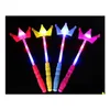 Party Favor Magical Crown Glow Wand - LED Light Up Stick med stjärngest för fester Bröllopskonserter Raves Favors Drop Delivery Dhzse