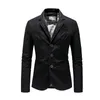 Costumes pour hommes Blazers Homme Printemps Automne Pur Coton Solide Casual Élégant Homme Vintage Vêtements Survêtement Costume Veste Manteau Streetwear