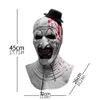 Masques de fête Terrifier Art Clown Masque Cosplay Costume Adulte Hommes Combinaison Costumes Halloween Carnaval Stade 230821