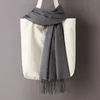 Sciarpe di cotone autunnale per donna donna con colore solido tocco sottile a scialle morbido a scialle semplice foulard viscosa inverno scialli a fascia calda 230821