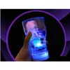 Fabricante de ruido Color Mini Romántico Noccino Cube LED Artificial Icecube Linterna Luz en agua Champagne Boda Fiesta de Navidad Gota DHGXJ