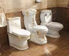 Zestaw akcesoriów do kąpieli w europejskiej złotej toalecie wytłoczona ceramiczna ręcznie robiona luksusowa wysokiej klasy