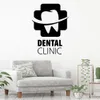 Wall Stickers Brush Teeth Vinyl Sticker For Dentist Shop Room Decor Waterproof Art Decal 230822