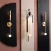 Wall Lamp Post Modern Copper Cut Ball Glass Lamps Decorated American Living Room Bedroom Aisle Sconce Lights Cloakroom Fixtures