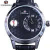 Forsining Small Dial Watch Second Hand Display Obscure Desig Mens Watches Top Brand Automatic Watch Fashion Casual Clock Me277d