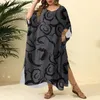 Casual Dresses Bohemian Printed Plus Size For Women Summer Half Sleeve Loose Beach Holiday Oregelbunden klänning överdimensionerad Vestidos