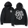 Autumn Winter Hip Hop Girls Don't Cry Män kvinnliga tröjor fleece överdimensionerad hoody tonårspar klädrock