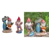 Decoratieve objecten Figurines Garden Knome Resin Figuur in Mankini en Life Ring Sufing Design voor Home Yard Lawn BalconyDecoration C6Ue 230822