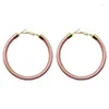 Hoop Earrings Exaggerated Colorful Plastic For Women Holiday Party OL Gift Fashion Jewelry Ear Rings Accessories AE047