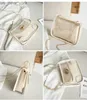 Totes Fashion Transparent Clear PVC Jelly Shoulder Bag Sets Summer Women Girls Solid Color Purse Handbags Mini Crossbody Messenger Bag HKD230822