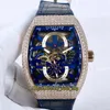 Luxry New Saratoge Vanguard S6 Yachting V45 S6 Yacht Blue Skeleton Dial MIYOTA MENS AUTOMATIC ORGHI