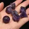 Pendant Necklaces 7PCS Reiki Natural Stone Amethysts Jades No Hole Beads For DIY Necklace Earring Jewelry Making Women Gift 14-20mm