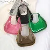 Totes Jelly Transparent Fashion Plastic Handbag för 2023 Summer Women's Bag Ladies Underarm Bag axelväska Luxur Designer Handväska HKD230822