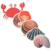 BADMATS 6PCS BADTUB SHELL STICKER Creature Floor Dickers Veiligheid Douche voor Home Badkamer