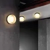 Duvar lambası LED Sconce Creative Yuvarlak Cam Aydınlatma İç Mekan Dış Montajlı Tavan Işığı Oturma Odası Banyo Sundurma Deco