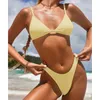 Dameskleding Women's Swimwear Sexy Bikini Solid Color Pit Strip driepunts basis Bikini sexy zwempak