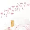 Wall Stickers 17pcs Watercolor Butterfly for Girls Room Kids Bedroom Decals Living Baby Nursery Decor Wallpaper 230822