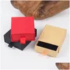 Gift Wrap Luxury Elegant 8X7X3Cm Der Box With Spong For Jewelery Display Earring Necklace Packaging Ribbon Lx1622 Drop Delivery Home G Dhipd