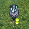 Squash rackets 1pc strand tennisracket 3k full kolfiber grov yta med täckväska skicka övernöd present 230821
