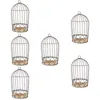 Bougeoirs 6 pièces support de fleur chandelier support ornement décoratif pot de fleurs décoration de cage à oiseaux bougeoir de festival en métal