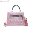 Totes Pvc Clear Duża markowa marka TOTE Designer Casual Tote Mesh torebki na ramię galaretka przezroczystą kobietę ręczną torbę dla kobiet HKD230822