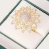 Clusterringen 2023 Luxe ring CZ Micro verharde kubieke zirkonia Betrokkenheid trouwring voor vrouwen van hoge kwaliteit sieraden