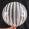 50 30st Crystal Stripes Bubble Balloon 18 tum Färgglada randiga bobo för bröllopsdekoration Happy Birthday Part 220523254E