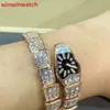 Märke Rose Gold Snake Model Black Dial Watch